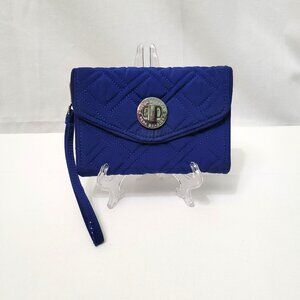 Vera Bradley Your Turn Smartphone Wristlet Quilted Cotton - Cobalt Blue